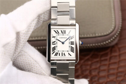 AAA Replica Cartier Tank W5200013 K11 Factory White Dial Ladies Watch