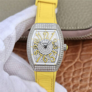 AAA Replica Franck Muller Vanguard Ladies ABF Factory Yellow Diamond Dial Ladies Watch