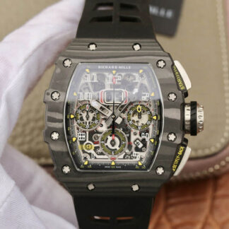 AAA Replica Richard Mille RM11-03 KV Factory Black Strap Mens Watch