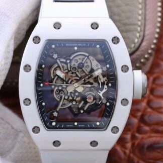 AAA Replica Richard Mille RM055 KV Factory Swiss ETA8215 White Case Mens Watch