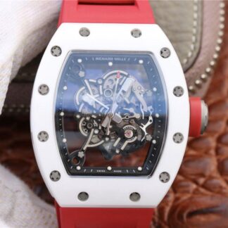 AAA Replica Richard Mille RM055 KV Factory Swiss ETA8215 Red Strap Mens Watch