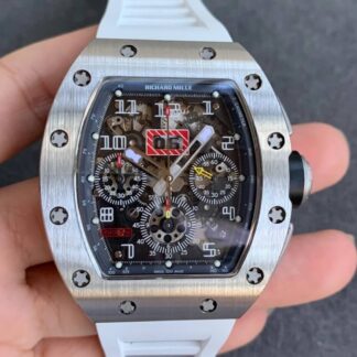 AAA Replica Richard Mille RM11 KV Factory Stainless Steel White Strap Mens Watch