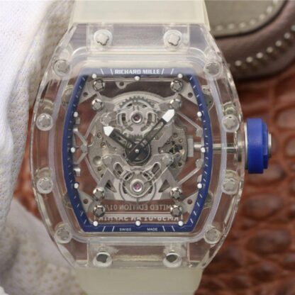 AAA Replica Richard Mille RM056-02 KV Factory Swiss ETA9015 Transparent Dial Mens Watch