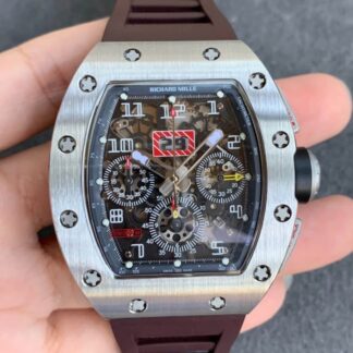 AAA Replica Richard Mille RM11 KV Factory Brown Strap Mens Watch