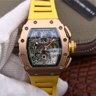 AAA Replica Richard Mille RM11-03 KV Factory Swiss ETA7750 Rose Gold Case Mens Watch