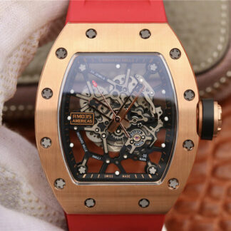 AAA Replica Richard Mille RM035 Americas KV Factory Red Strap Mens Watch