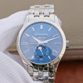AAA Replica Patek Philippe Complications 5396/1G-001 KM Factory Blue Dial Mens Watch