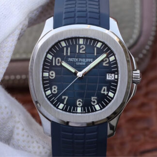 AAA Replica Patek Philippe Aquanaut 5168G-001 ZF Factory Stainless Steel Blue Dial Mens Watch