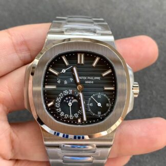 AAA Replica Patek Philippe Nautilus 5712/1A-001 ZF Factory Stainless Steel Dark Blue Dial Mens Watch