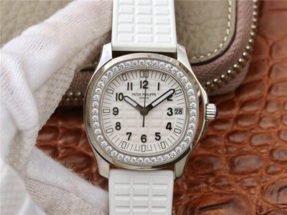 AAA Replica Patek Philippe Aquanaut 5067A-024 PPF Factory White Dial Ladies Watch