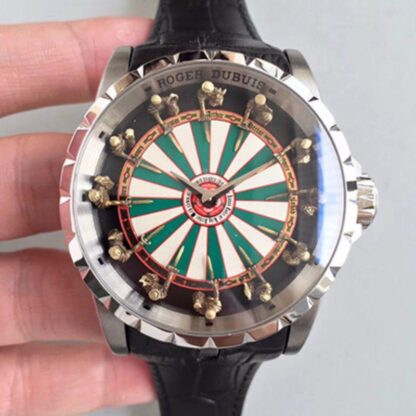 AAA Replica Roger Dubuis Excalibur RDDBEX0398 Swiss ETA6T15 Stainless Steel White and Green Dial Mens Watch