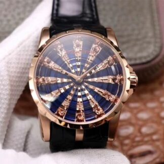 AAA Replica Roger Dubuis Excalibur RDDBEX0684 ZZ Factory Rose Gold Case Mens Watch