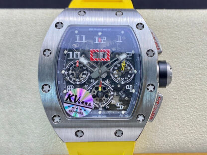 AAA Replica Richard Mille RM11 KV Factory Yellow Strap Mens Watch