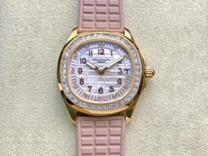 AAA Replica Patek Philippe Aquanaut 5072R-001 PPF Factory Diamond-Set Dial Ladies Watch