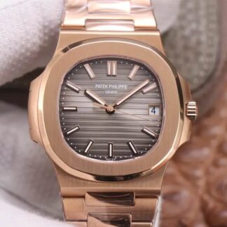 AAA Replica Patek Philippe Nautilus 5711/1R-001 PPF Factory V4 Rose Gold Brown Dial Mens Watch