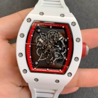 AAA Replica Richard Mille RM055 KV Factory V2 Ceramic red dial Mens Watch