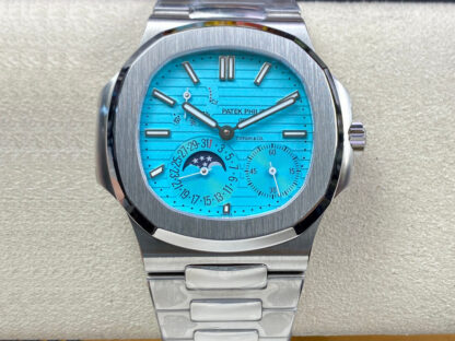 AAA Replica Patek Philippe Nautilus 5712 GR Factory Stainless Steel Tiffany Blue Dial Mens Watch