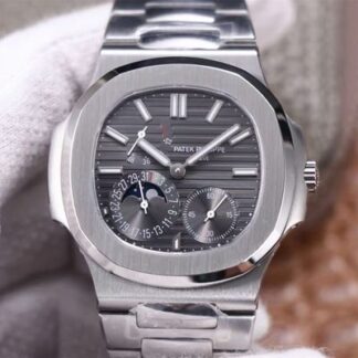 AAA Replica Patek Philippe Nautilus 5712/1A-001 PF Factory Stainless Steel Grey Dial Mens Watch