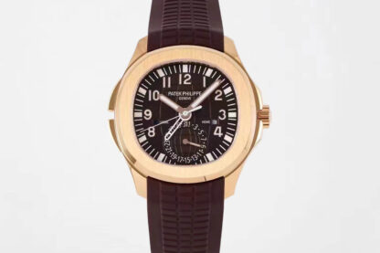 AAA Replica Patek Philippe Aquanaut 5164R-001 ZF Factory Rose Gold Brown Dial Mens Watch