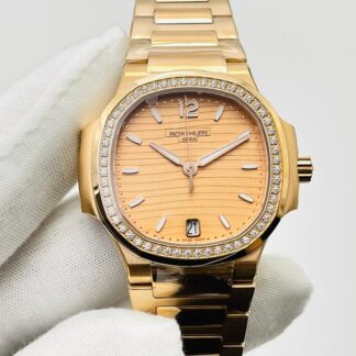 AAA Replica Patek Philippe Nautilus Ladies 7118/1200R-010 3K Factory Diamond Rose Gold Ladies Watch
