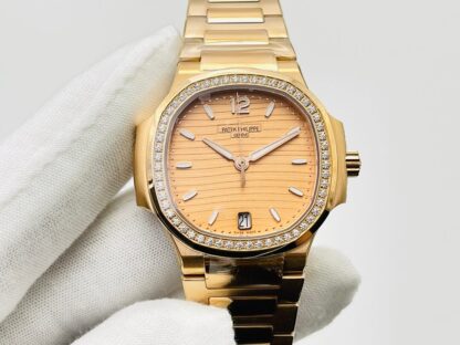 AAA Replica Patek Philippe Nautilus Ladies 7118/1200R-010 3K Factory Diamond Rose Gold Ladies Watch