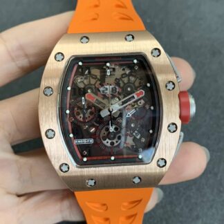 AAA Replica Richard Mille RM011 KV Factory Rose Gold Case Mens Watch