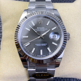AAA Replica Rolex Datejust M126334-0013 Clean Factory Stainless Steel Grey Dial Mens Watch