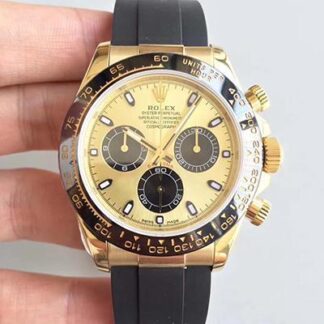 AAA Replica Rolex Daytona Cosmograph 116518LN AR Factory Yellow Gold Dial Mens Watch