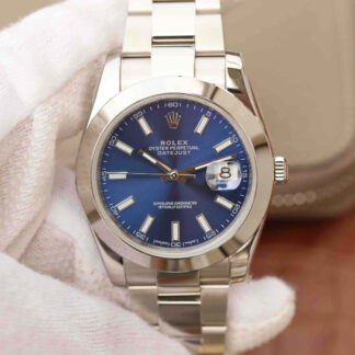 AAA Replica Rolex Datejust M126300-0001 EW Factory Stainless Steel Blue Dial Mens Watch