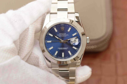 AAA Replica Rolex Datejust M126300-0001 EW Factory Stainless Steel Blue Dial Mens Watch