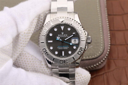AAA Replica Rolex Yacht Master 268622-0002 AR Factory Stainless Steel Grey Dial Ladies Watch