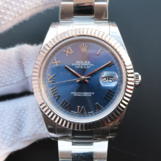 AAA Replica Rolex Datejust 116334 41MM EW Factory Stainless Steel Blue Dial Mens Watch