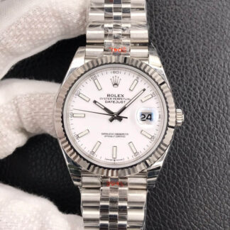 AAA Replica Rolex Datejust M126334-0010 EW Factory Stainless Steel White Dial Mens Watch