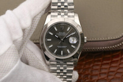 AAA Replica Rolex Datejust M126300-0008 EW Factory Stainless Steel Grey Dial Mens Watch