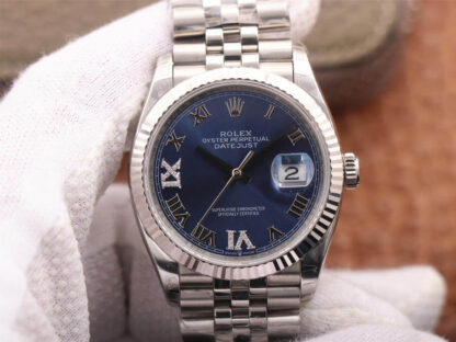 AAA Replica Rolex Datejust 126234 EW Factory Stainless Steel Blue Dial Mens Watch