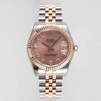 AAA Replica Rolex Datejust m278271 GS Factory Diamond Pink Dial Ladies Watch