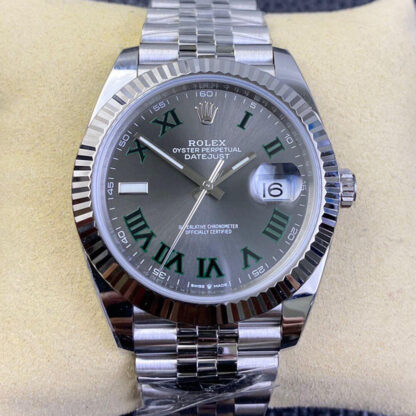 AAA Replica Rolex Datejust M126334-0022 Clean Factory Stainless Steel Grey Dial Mens Watch
