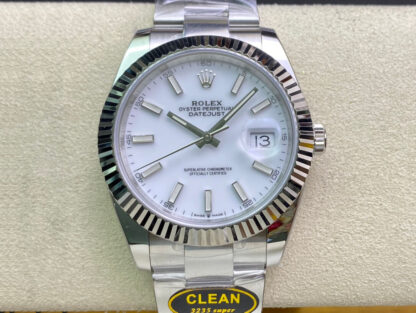 AAA Replica Rolex Datejust M126334-0009 Clean Factory White Dial Mens Watch