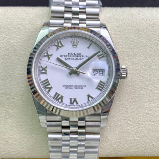 AAA Replica Rolex Datejust M126234-0025 EW Factory Stainless Steel White Dial Mens Watch