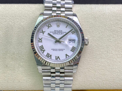AAA Replica Rolex Datejust M126234-0025 EW Factory Stainless Steel White Dial Mens Watch