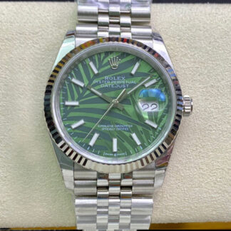 AAA Replica Rolex Datejust M126234-0047 EW Factory Green Dial Mens Watch