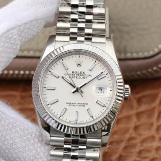 AAA Replica Rolex Datejust 36MM GM Factory Stainless Steel White Dial Mens Watch