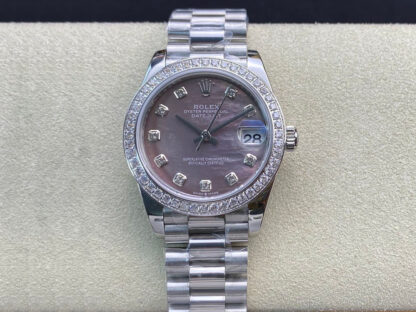 AAA Replica Rolex Datejust M178384-0019 31MM EW Factory Diamond Dial Ladies Watch