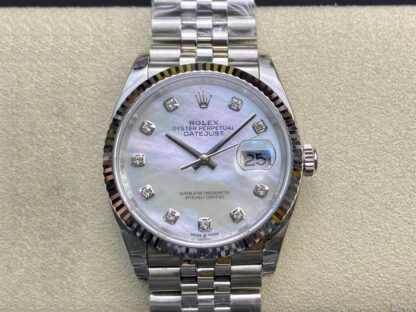 AAA Replica Rolex Datejust 178384-NG-63160 31MM EW Factory Mother-of-Diamond Dial Ladies Watch