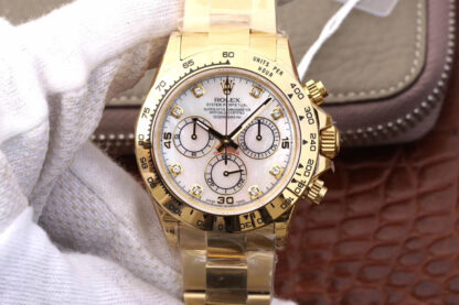 AAA Replica Rolex Daytona Cosmograph 116528-78598 JH Factory Diamond White Dial Mens Watch