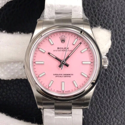 AAA Replica Rolex Oyster Perpetual M277200-0009 31MM EW Factory Pink Dial Ladies Watch