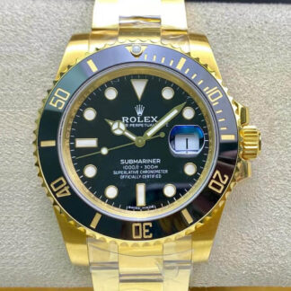 AAA Replica Rolex Submariner 116618LN-97208 VS Factory Yellow Gold Black Dial Mens Watch