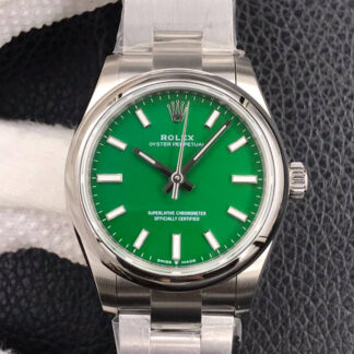 AAA Replica Rolex Oyster Perpetual M277200-0006 31MM EW Factory Green Dial Ladies Watch