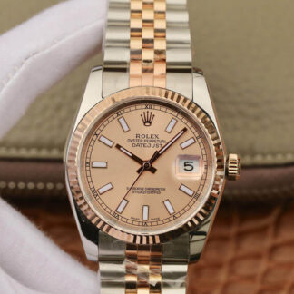 AAA Replica Rolex Datejust 116231 36MM GM Factory Rose Gold Ladies Watch