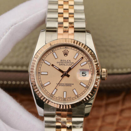 AAA Replica Rolex Datejust 116231 36MM GM Factory Rose Gold Ladies Watch